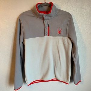 NWOT Spyder Gray & Red Men’s Pull Over Fleece